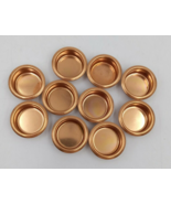 Lot of 10 Vintage 3/4&quot; bright solid brass sliding closet door finger pul... - $17.05