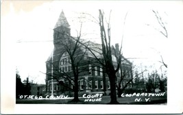 Vtg Postcard 1940s RPPC - Otsego County Court House - Cooperstown NY Unused - £15.44 GBP