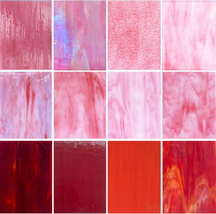 12 Sheets Mixed Red Pink Stained Glass Sheets, 4 X 6 Inch Stained Glass ... - $1,230.30 MXN