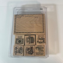 Stampin Up 1996 From the Kitchen Recipe Fun Stamp Set Wood Mounted - $13.85