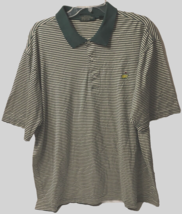 $9.99 Masters Amen Corner Green Stripes Golf Pima Cotton Augusta Polo Shirt XL - £7.39 GBP