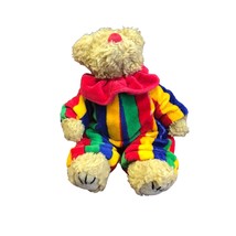 Ty Piccadilly Circus Clown Brown Bear with Outfit 1993 Red Nose 8 inch vintage - £16.12 GBP