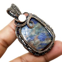 Sodalite Gemstone Wire Wrapped Handcrafted Copper Jewelry Pendant 2.40&quot; SA 1273 - £3.98 GBP