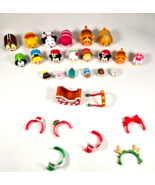 Disney Tsum Tsum Christmas Sleigh Lot 28pc Vinyl Figures &amp; Accessories M... - $39.58 CAD