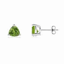 ANGARA Natural Peridot Stud Fine Earrings for Women in 925 Sterling Silver - £101.07 GBP+