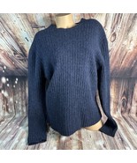 Vintage Old Navy Lambswool Womens Size XXL Blue Ribbed Crewneck Sweater Top - £26.07 GBP