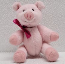 American Girl Bitty Baby Pig Jointed Pink Plush With Ribbon 5&quot; - Rare!  - £39.05 GBP