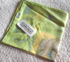 Vintage Carlisle 100% Silk Scarf-BLOOMS-hand rolled edges-Square- 34&quot; x 34&quot; NWT - £57.34 GBP