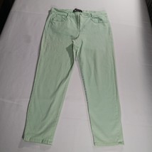 Gloria Vanderbilt Jeans Womens 16 Green Ankle Grazer Cadence Stretch Denim 32x27 image 11