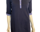 Talbots Petites Women&#39;s Knit Shirtwaist 3/4 Sleeve Dress Navy Blue Small... - $23.74