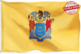 Double Sided New Jersey State Flag 3x5ft, Deluxe 3 Ply Polyester 35x60 i... - €7,91 EUR
