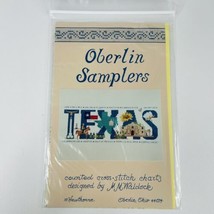 Oberlin Samplers Texas State Word Graphic Sampler Cross Stitch Pattern NEW - £8.59 GBP