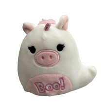 Squishmallow Zoeyana the Alicorn Halloween Ghost White Pink Tummy w Boo 4&quot; Plush - £11.18 GBP