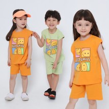 kids clothes/Children top and bottom 2 Piece set [JUST SMILE] - $14.99