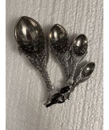 TBOT silver FISH MEASURING SPOON SET 4pc Ganz er32652 nesting spoons - $29.92 CAD