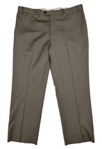 Saks Fifth Avenue Men Size 38x32 (Measure 37x28) Dark Beige Wool Pants Hemmed - £11.17 GBP