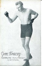 Boxing Exhibit Card W/ Jim Tracey Australian Champ 1922 G - £30.04 GBP