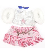 BABW FURRY PINK SILVER ACCESSORY CLOTHING ITEM BUILD A BEAR WORKSHOP OUT... - £6.32 GBP