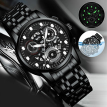 Men&#39;s Watch Waterproof Relojes De Hombre Classic Stainless Steel Quartz ... - £22.64 GBP