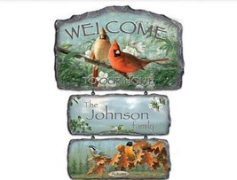 Hautman Brothers Songbird Art Welcome 10 Signs Plaques Seasons Holidays - £177.07 GBP