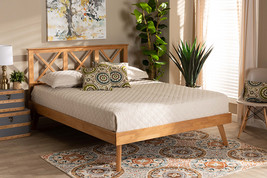 Kasia Brown Queen Size Platform Bed - $6,957.61 MXN