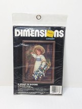 Vintage Dimensions 1990 Crewel Kit  "A BASKET OF BLOOMS" #6168 Brand New Sealed - £11.64 GBP