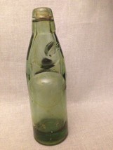 Antique Green Codd Black Marble Stopper DECO Embossed V Bottle 96 &amp; 4274... - £36.73 GBP
