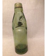 Antique Green Codd Black Marble Stopper DECO Embossed V Bottle 96 &amp; 4274... - $46.72