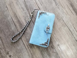 Skeleton skull phone leather wallet removable case for iPhone / Galaxy MN1145 - $29.00