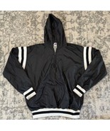VTG Russell Athletic Windbreaker Hooded Jacket 1/4 Zip Black XL Jersey L... - £27.31 GBP