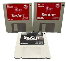 Sim Ant and Sim CitySimulator PC Video Games IBM Windows Floppy Disks Vintage - $26.49