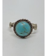Vintage Sterling Silver 925 Turquoise Ring Size 8 - £18.08 GBP