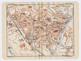 1926 Original Vintage City Map Of Perigueux / Dordogne / Aquitaine / France - £16.81 GBP
