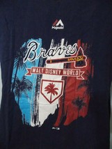 Freddie Freeman Atlanta Braves Navy Disney Majestic Women&#39;s T-Shirt NWT - £19.65 GBP