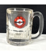Vintage A&amp;W Root Beer Heavy Clear Glass Mug 1960&#39;s Arrow Bullseye Logo 4... - £23.35 GBP