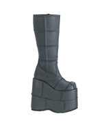 DEMONIA STACK-301 Mens Matte Black Tall Platform Goth Gogo Industrial Kn... - $2,298.88 MXN