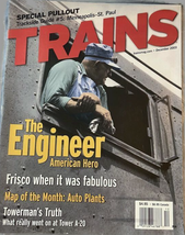 Trains December 2003 Magazine The Engineer Special Pullout Tower A-20 Frisco - £6.18 GBP