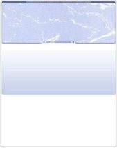 50 Blank Check Stock Paper - Check on Top - Blue Marble - £4.69 GBP