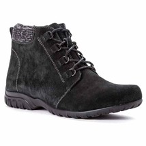 Propet Women Ankle Chukka Booties Delaney Size US 11W Black Suede - £234.67 GBP