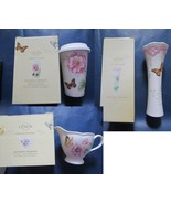 Lenox Butterfly Meadow Thermo Cup / Floral Vase  / Creamer Pick 1 ^^ - $76.57 CAD