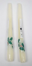 Vintage Christmas Holly Berry Berries Taper Candles Set Of 2 New Sealed - $9.49