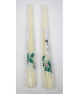 VINTAGE CHRISTMAS HOLLY BERRY BERRIES TAPER CANDLES SET OF 2 NEW SEALED - €8,24 EUR