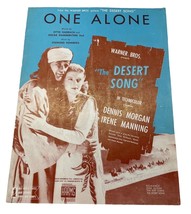 One Alone Piano Sheet Music from Desert Song 1926 Dennis Morgan Irene Ma... - £8.44 GBP