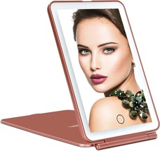 [Rose Gold] Makeup Mirror for Travel, 32 LEDs Lighted Vanity Mirrors with Dimmab - £31.17 GBP
