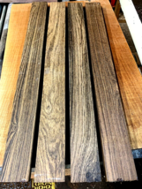 4 BEAUTIFUL PIECES KILN DRIED S2S BOCOTE LUMBER CUTTING BOARDS ~24&quot; X 2&quot;... - $49.45