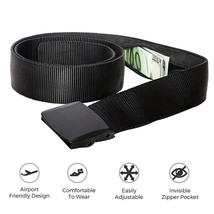 Travel Security  Belt Hidden  Pocket Cashsafe Anti-Theft Wallet Belt Hidden Cash - £86.18 GBP