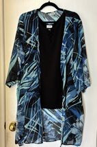 Avenue Women's Outfit Duster &amp; Shirt Black  &amp; Blue 22/24 - $17.29