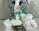DSI Kitty Kitty Kittens Smokey gray white plush vintage purring stuffed ... - £73.14 GBP