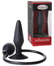 Malesation Inflatable Butt Plug Large - Black - £42.07 GBP