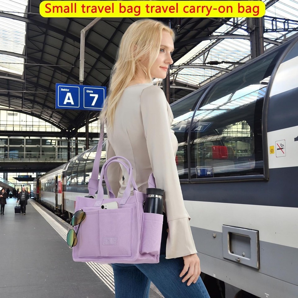 Waterproof Canvas Tote Bag with Adjustable Straps - Stylish for Everyday Use Item image 10